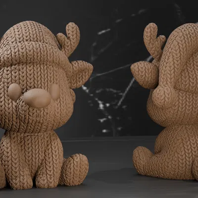 Tuần Lộc Mùa Đông - Trang Trí Noel - 4 Kiểu Vân Len