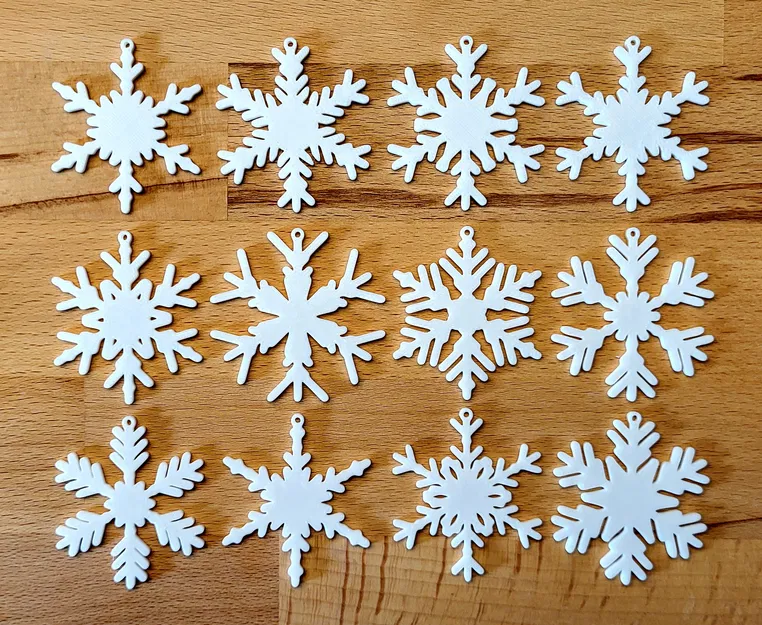 Vật Trang Trí Cây Thông Giáng Sinh Hoa Tuyết 2025 - Bộ Đầu Tiên - Image 1