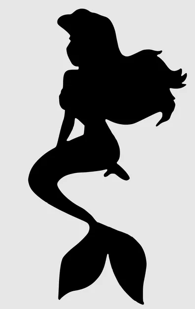 Hình Silhouette Hũ Đèn/Đèn Lồng - Nàng Tiên Cá Ariel và Tiên Nữ - Image 15