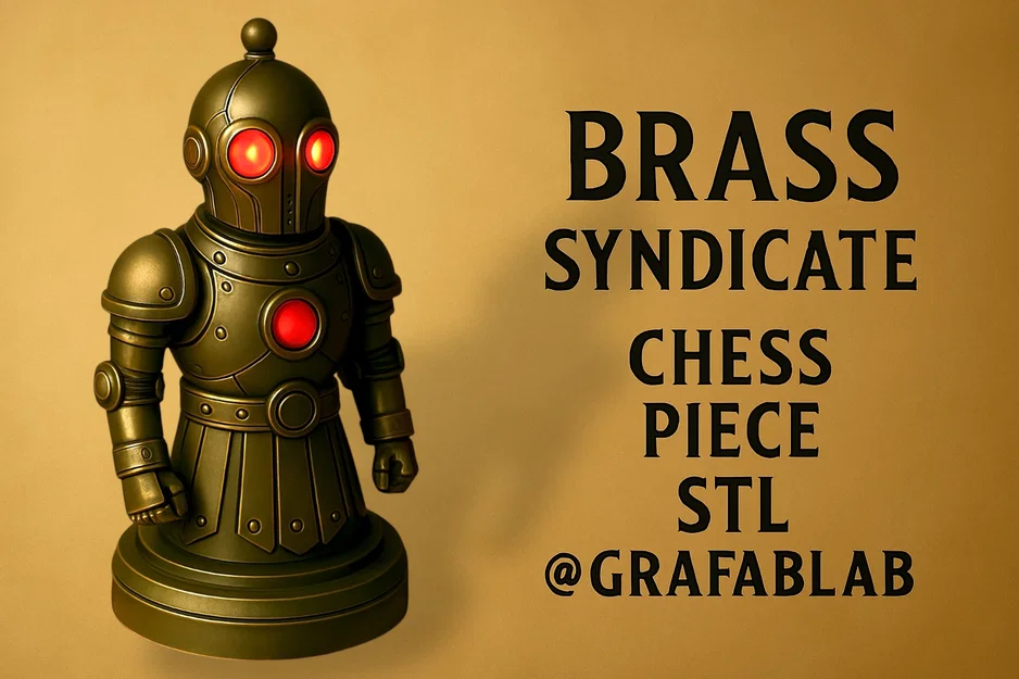 Quân Tốt "Brass Syndicate" - quân cờ vua - Image 1