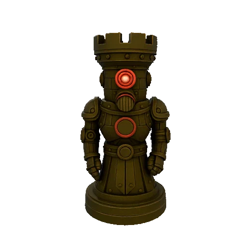 Tượng Xe "Brass Syndicate" - quân cờ vua - Image 2