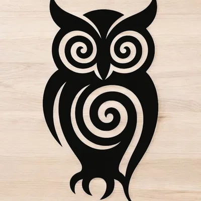 Trang trí tường – Cú tribal (dày 5 mm)