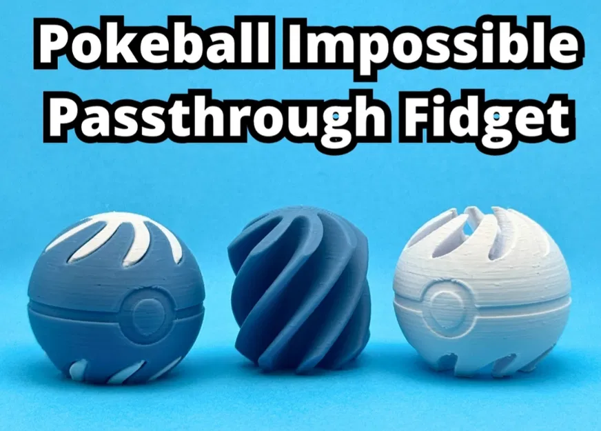 Pokeball passthrough fidget - Mô hình in 3D - Image 1