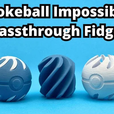 Pokeball passthrough fidget - Mô hình in 3D