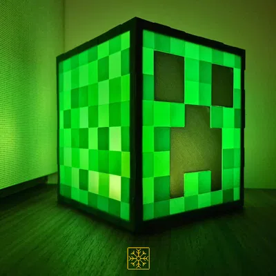 Đèn Minecraft Creeper – Dễ In & Lắp Ráp Đèn Bàn