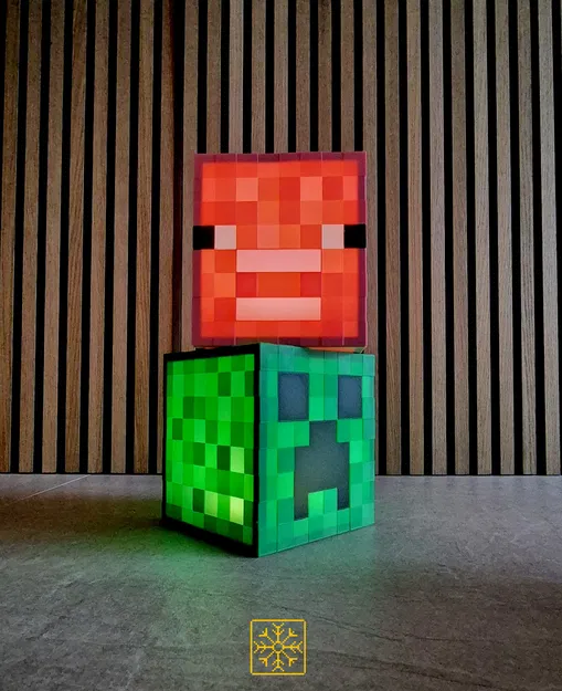 Đèn Minecraft Creeper – Dễ In & Lắp Ráp Đèn Bàn - Image 6