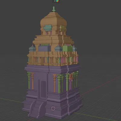 Mô hình Đền Miền Nam Ấn Độ – Kiến trúc Truyền Thống