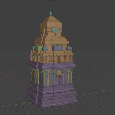 Mô hình Đền Miền Nam Ấn Độ – Kiến trúc Truyền Thống