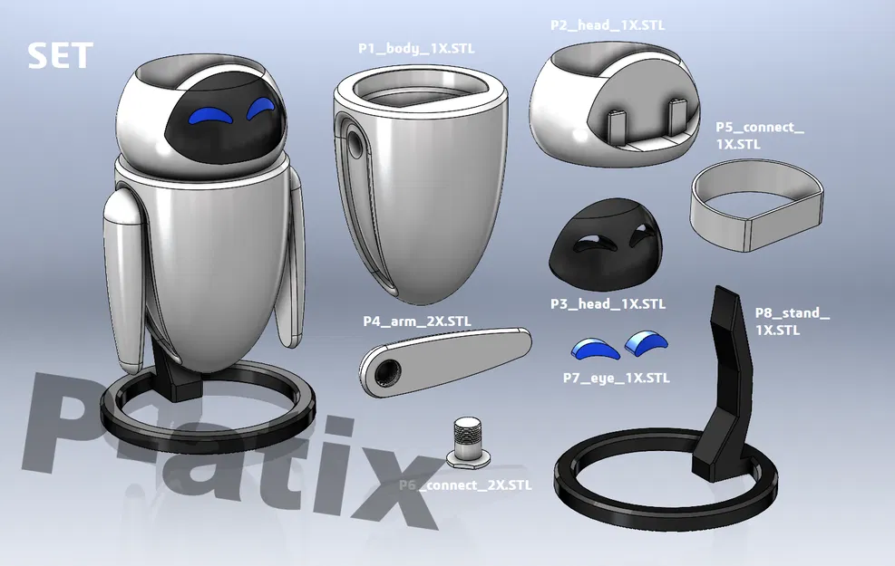 Kệ bút EVE từ phim WALL-E - Image 5