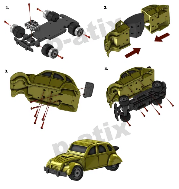 Mô Hình Citroen 2CV SuperDuck Siêu Ngầu - Image 3