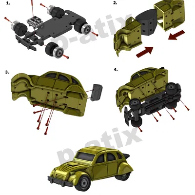 Mô Hình Citroen 2CV SuperDuck Siêu Ngầu
