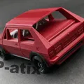 Mô hình Golf GTI mk1 dạng thẻ bài đơn giản - Thumbnail 3