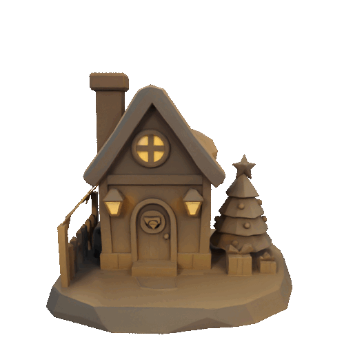 Mô Hình Nhà Giáng Sinh Low Poly - Image 2