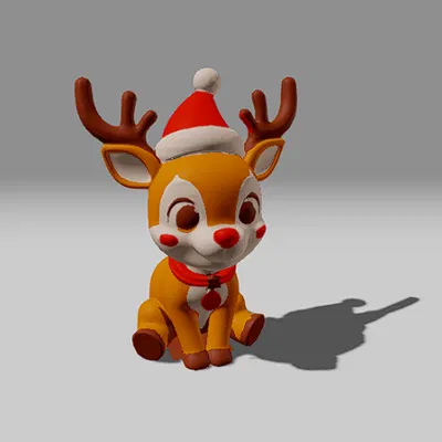 Tuần Lộc Giáng Sinh Mini Ngồi