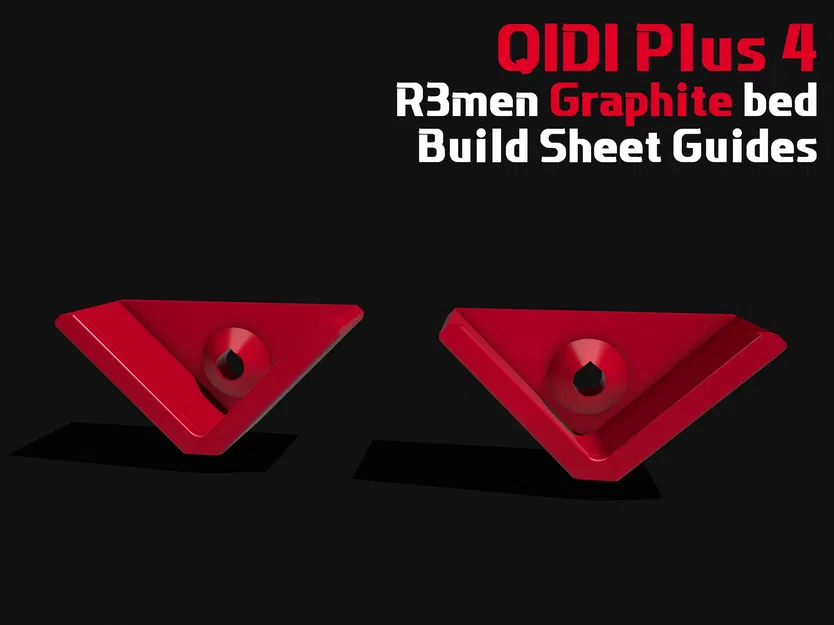 Qidi Plus 4 R3men Graphite Bed Corner Guides - Image 1