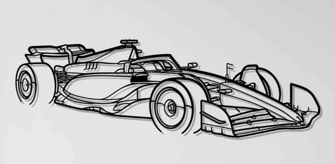 Nghệ thuật Treo Tường Góc F1 Ferrari SF-24 - Image 1