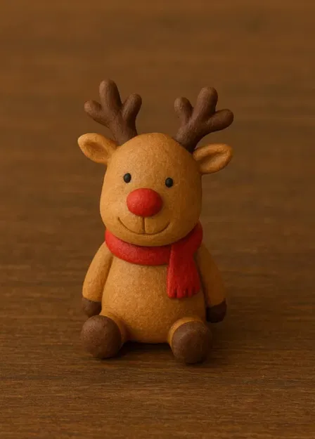 Tượng Ông Già Noel và Tuần Lộc Rudolph/Christmas statuette of Santa Claus and Rudolph the reindeer - Image 4