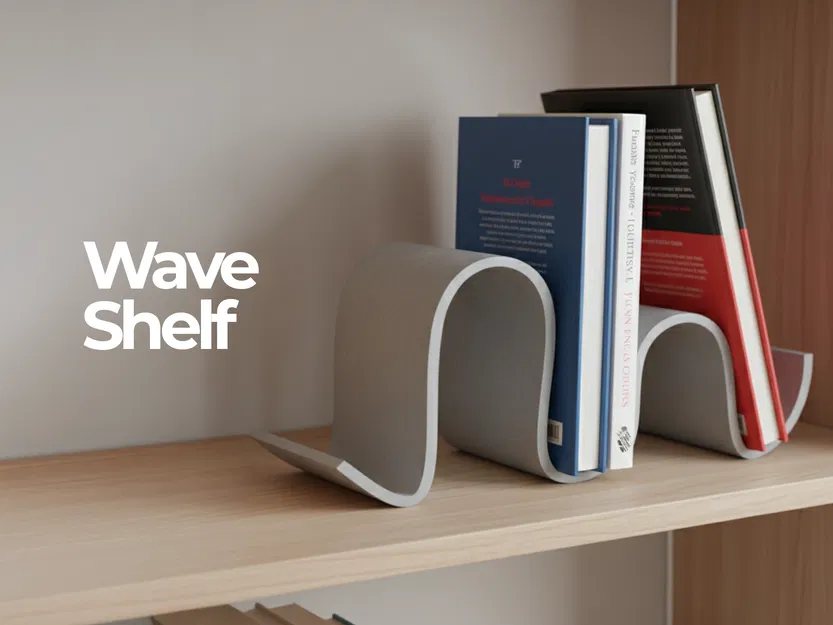 Kệ Sách WaveShelf - Phong Cách Sóng Biển Hiện Đại - Image 1