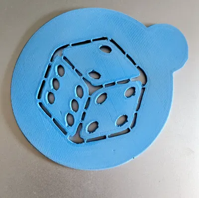 Khuôn rắc cacao cho cappuccino - thiết kế hình xúc xắc