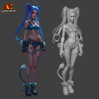 Mô Hình Jinx Liên Minh Huyền Thoại Fan Art