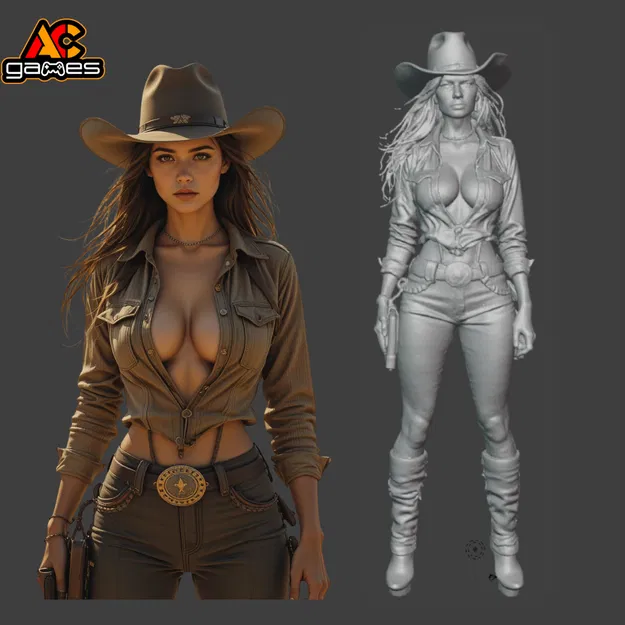 Mô Hình Jeans Cao Bồi - Image 1