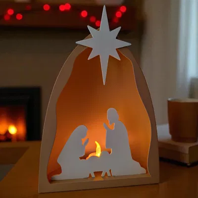 Mô Hình Cảnh Chúa Giáng Sinh Tối Giản Có Vòm Ánh Sáng