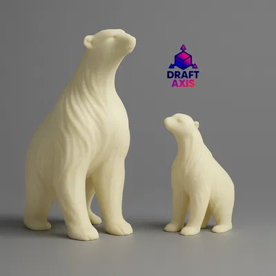 Gấu Bắc Cực Thanh Lịch - Sẵn Sàng Cho Giáng Sinh! Không Cần Support