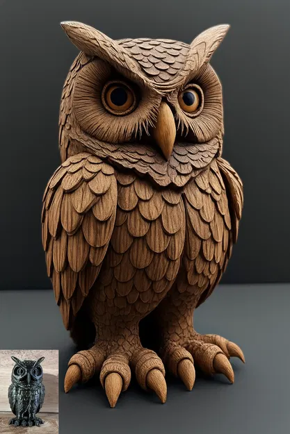 Tượng điêu khắc hình con Cú Mèo - Image 1