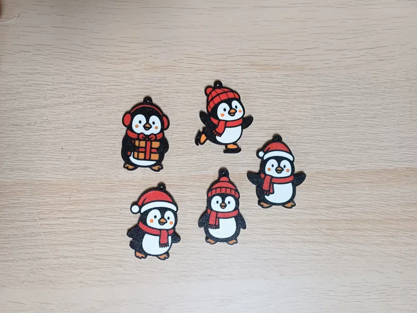 Bộ Đồ Trang Trí Chim Cánh Cụt Giáng Sinh Đáng Yêu - Image 1