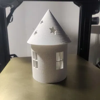 Chân Nến Giáng Sinh Hình Ngôi Nhà Cho Nến LED
