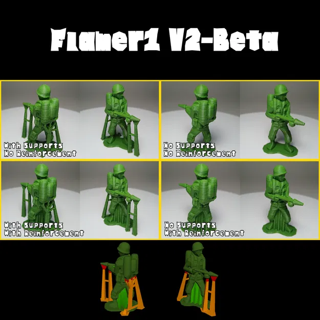 Quân Lính Lowpoly - Lính Đồ Chơi Bộ Binh Lính WW2 Phun Lửa Siêu Bền - Image 2