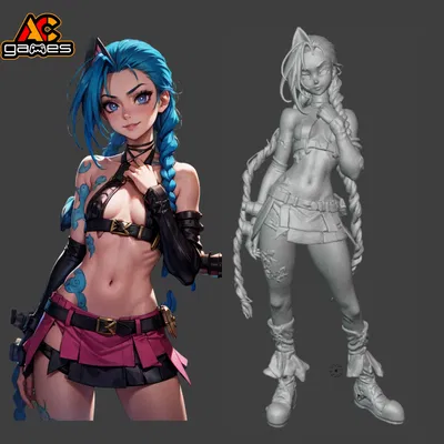 Mô hình Jinx Minifalda LOL 3D