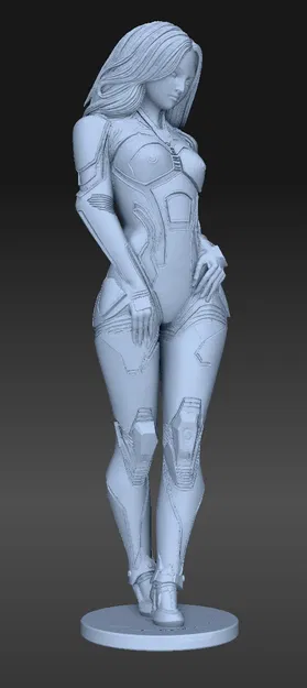 Mô Hình 3D Cô Gái Cyber Punk Thời Thượng - Image 1