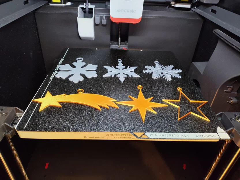 Bông Tuyết và Sao Trang Trí Cây Thông Noel - Image 1