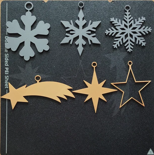 Bông Tuyết và Sao Trang Trí Cây Thông Noel - Image 2