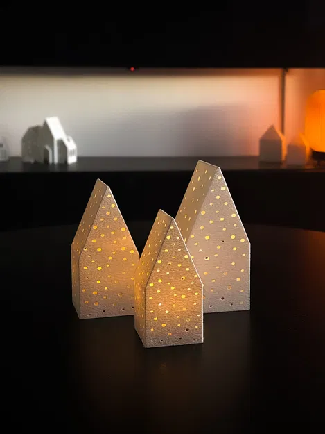 Nhà Giáng Sinh cho Nến LED - Image 1