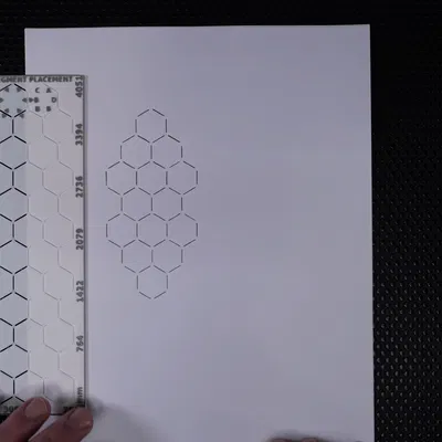 Khuôn Vẽ Họa Tiết Lưới Lục Giác Duality