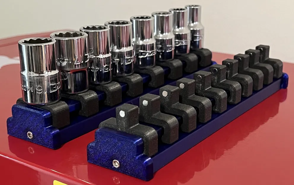 Khay Giữ Ổ Cắm Nam Châm và Thanh Ray Cho Ổ Cắm 1/2" 3/8" 1/4" - Image 1