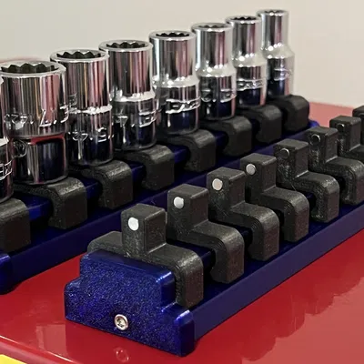 Khay Giữ Ổ Cắm Nam Châm và Thanh Ray Cho Ổ Cắm 1/2" 3/8" 1/4"