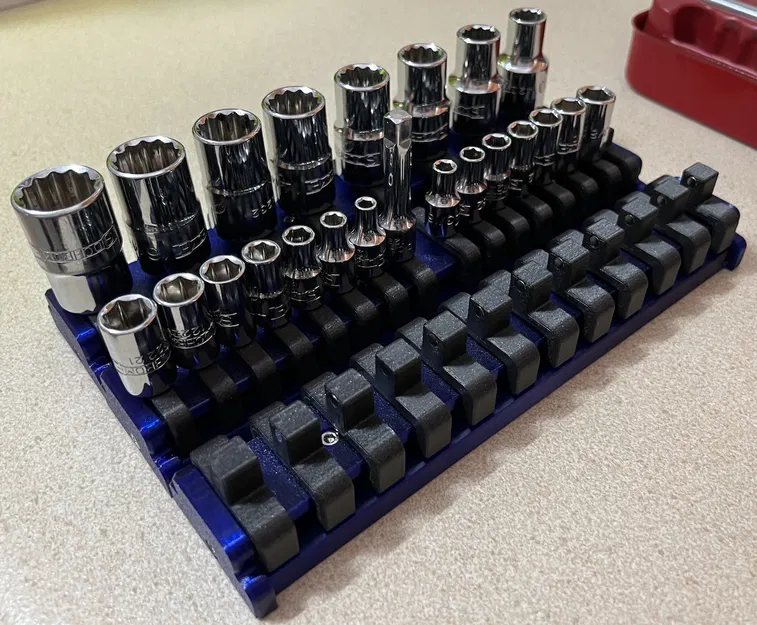 Khay Giữ Ổ Cắm Nam Châm và Thanh Ray Cho Ổ Cắm 1/2" 3/8" 1/4" - Image 2