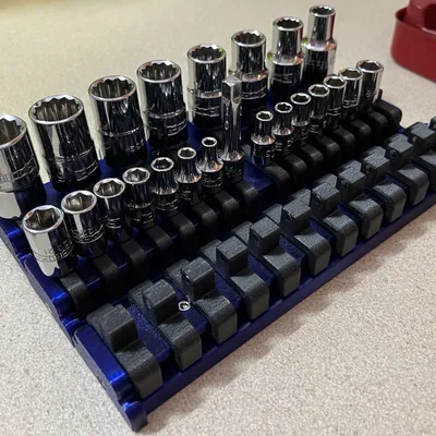 Khay Giữ Ổ Cắm Nam Châm và Thanh Ray Cho Ổ Cắm 1/2" 3/8" 1/4"