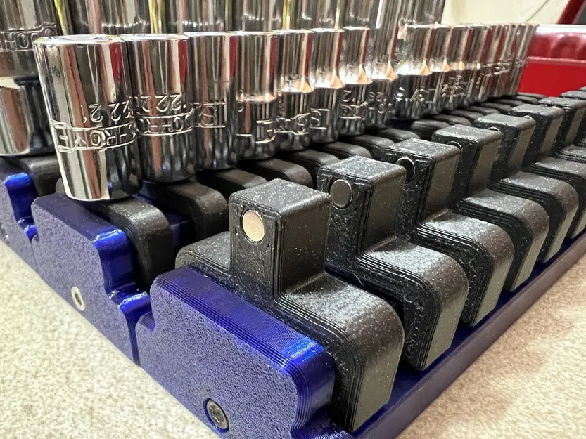 Khay Giữ Ổ Cắm Nam Châm và Thanh Ray Cho Ổ Cắm 1/2" 3/8" 1/4" - Image 3