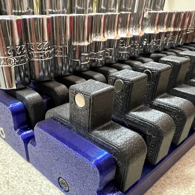 Khay Giữ Ổ Cắm Nam Châm và Thanh Ray Cho Ổ Cắm 1/2" 3/8" 1/4"