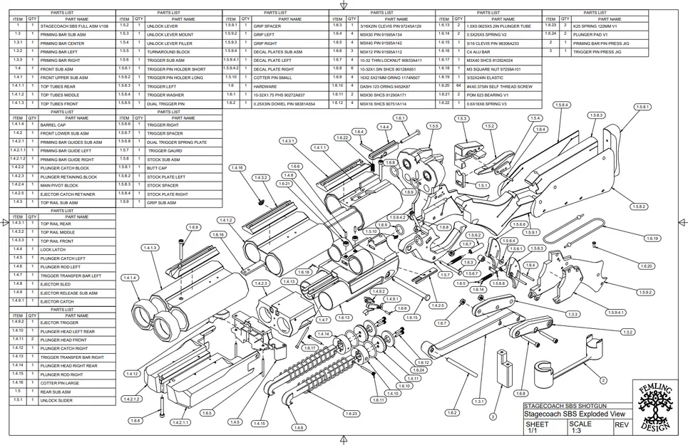 Súng Phóng Đạn Song Song Hai Nòng Kiểu Stagecoach - Image 2