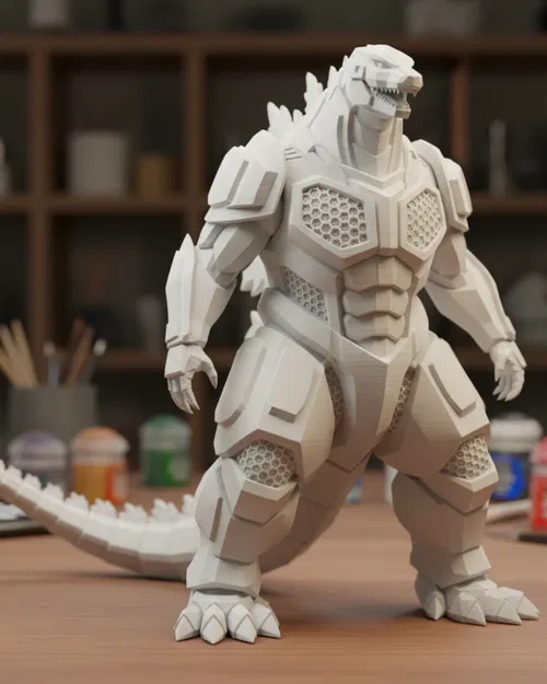 Hex Mecha Godzilla - Tượng Quái Vật Tương Lai - Image 1