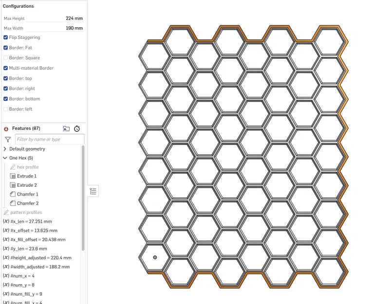 Honeycomb Storage Wall, Bộ Tùy Chỉnh Onshape - Image 1