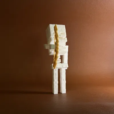 Mô hình Bộ Xương Minecraft Khớp Nối 3D