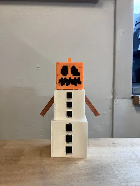 Mô hình Người Tuyết Minecraft Trang Trí Giáng Sinh Mùa Đông - Image 3