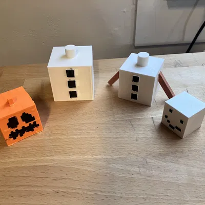 Mô hình Người Tuyết Minecraft Trang Trí Giáng Sinh Mùa Đông