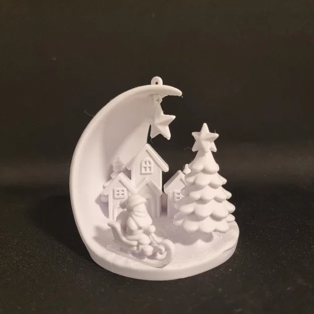 Cảnh Làng Mạc Mùa Đông Của Ông Già Noel - Vật Trang Trí Cây Thông Noel - Image 3